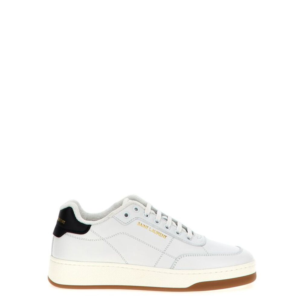 Saint Laurent Bicolor Leather Low Top Men's Sneakers